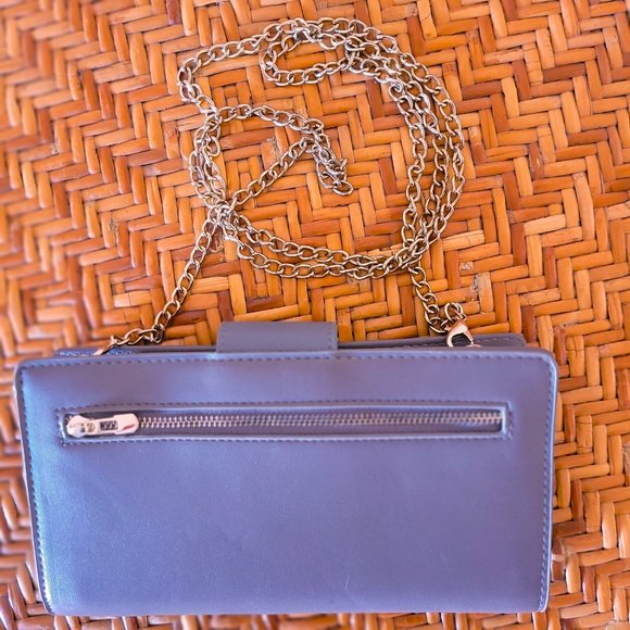 Madison West Crossbody Shoulder Purse Bag Wallet Taupe Color Good Used Condition - Picture 2 of 5